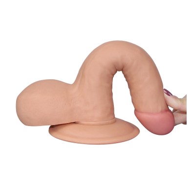 Dildo realistyczne z przyssawką żylaste 18 cm